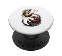 Japanese Art Lazy Sloth Good and Devil Sloths PopSockets PopGrip Adhesivo