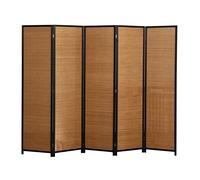 Japanese Bamboo Folding Room Divider 5 Panel Freestanding Partition for Indoor Use Short 1m/1.2m/1.5m/1.8m Ideal for Bedroom & Living Room Cubicles.