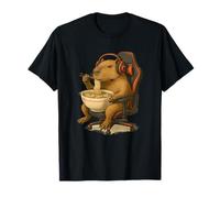Japanese Capybara Gamer Ramen Anime Kawaii Aesthetic Vibes Camiseta