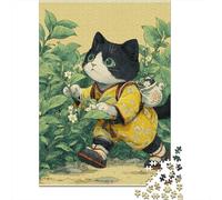 Japanese Cat Gardening Puzzle Imposible,desafío para Adultos Juego Educativo 1000 Piezas Obra De Arte De Juego De para Adultos Y Niños A Partir De 12 Años 70x50cm/1000pcs