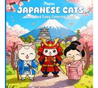 Japanese Cats Coloring Book For Adults, Teens And Kids, Animal Lovers