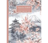 Japanese Cherry Blossom Composition Notebook: Pink Japan Themed College Rule Lined Journal; 8x10"