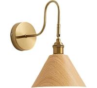 & Japanese Country Sconces Lighting, Wood Bedside Mounted Lights, Lamp Head Adjustable Wall Lamps, E27 Bedroom Fixtures for Living Room Study Office H