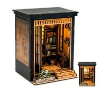 Japanese DIY Miniature House Kit,Wooden Tiny Model House for Adults to Build,3D Puzzles Craft Bookshelf Diorama Decor Gifts,Creative Gifts for Family Friends Collectors Desktop Decor