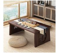 Japanese Floor Table, Low Altar Table For Meditation, Tatami Coffee Table, Small Tea Table For Floor Sitting, For Dining & Spiritual Practices (Color : D, Size : 60x40x30cm)