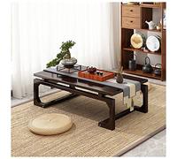 Japanese Floor Table, Low Altar Table For Meditation, Tatami Coffee Table, Small Tea Table For Floor Sitting, For Dining & Spiritual Practices (Color : Brown, Size : 120x55x30cm)