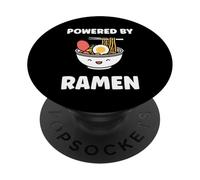 Japanese Food Ramens Minimalist Simple Powered by Ramen PopSockets PopGrip Adhesivo