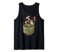 Japanese Frog Matcha Tea Time Té Verde Ukiyo-e Cottagecore Camiseta sin Mangas