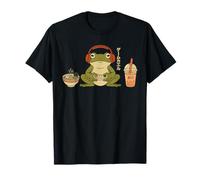 Japanese Gamer Frog Art Ramen Boba Funny Vintage Gaming Camiseta