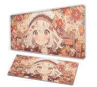 Japanese girl anime mouse pad XXL mousepad anti slip precision control game large mousepad suitable for office laptop game desk pad Computer deskmat (B, 700-300-3C)