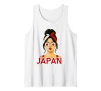 Japanese Girl Japan Flag Japanese Girlfriend Wife Camiseta sin Mangas