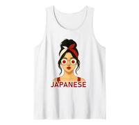 Japanese Girl Japan Flag Japanese Girlfriend Wife Camiseta sin Mangas