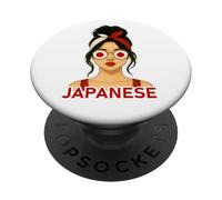 Japanese Girl Japan Flag Japanese Girlfriend Wife PopSockets PopGrip Adhesivo