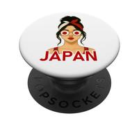 Japanese Girl Japan Flag Japanese Girlfriend Wife PopSockets PopGrip Adhesivo