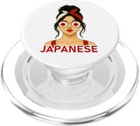 Japanese Girl Japan Flag Japanese Girlfriend Wife PopSockets PopGrip para MagSafe