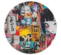 Japanese Graffiti 1000 Piece Jigsaw Puzzle For Adults Family Challenge Toys Stress Relief Puzzle Exercise The Memory of The Brain for Family Decorations 1000pcs (67.5x67.5cm)