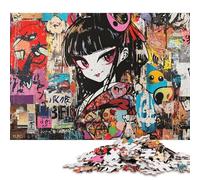 Japanese Graffiti Puzzle Precise Interlocking Paper Rectangular Jigsaw Puzzle for Adult Children Unique Gift 70x50cm/1000pcs