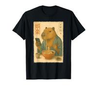 Japanese Grumpy Capybara Ramen Kawaii Noodle Mood Camiseta