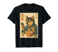 Japanese Grumpy Dog Ramen Kawaii Noodle Mood Camiseta
