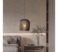 Japanese Handmade Rattan Pendant Light Nordic Warehouse Farmhouse Ceiling Lights Dining Room Bar Bedroom Bedside Teahouse Chandelier Fixture Hanging Light(Dark)