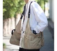 Japanese Harajuku - Chalecos casuales para hombre con bolsillos grandes (XL caqui)