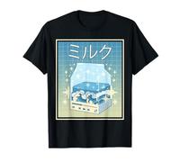 Japanese Kawaii Milk Carton Kanagawa Wave Lofi Aesthetic Camiseta