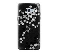 Japanese Kimono Style Black Flower Pattern Funda Carcasa Case para Samsung Galaxy A5 (2017)