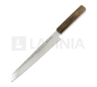 Japanese kitchen knife Demko Knives Bread VG10 San Mai, Red Oak
