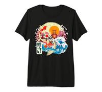 Japanese Koi Fish Gran Onda Kanagawa Japan Arte Vintage Camiseta Premium