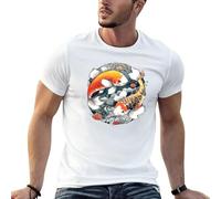 Japanese koi Fish Koi Art Tattoo Fish T-Shirt White S
