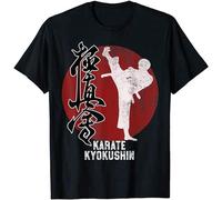 Japanese Kyokushin Karate Martial Art Gift Anime Harajuku Streetwear Unisex 100% Cotton Short-Sleeve T-Shirts Black XL