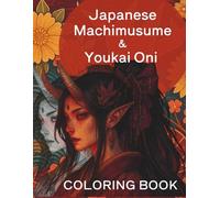 Japanese Machimusume & youkai oni (日本の大人の塗り絵)