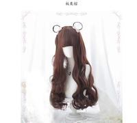 Japanese Mori Girl Harajuku Sweet Lolita Curly Wavy Long Synthetic Hair Princess Wig 68cm Pelucas de disfraces de Halloween Cosplay como la imagen