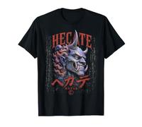 Japanese Oni Demon Mask Urban Streetwear Heavy Metal Y2K Camiseta