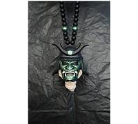 japanese oni Mask Colgante de resina para coche Colgante de espejo retrovisor de coche Charm para decoraciones culturales Assassin Demon Mask Adorno Colgante de pared Colgante de coche con (A9)