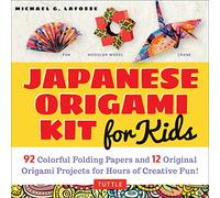 Japanese Origami Kit for Kids: 92 Colorful Folding Papers and 12 Original Origami Projects for Hours of Creative Fun!