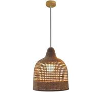 Japanese Pendant Bohemian Hand Make Rattan Woven Hanging Lamps Shade Wooden - E27 LED Chandelier