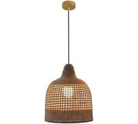 Japanese Pendant Bohemian Hand Make Rattan Woven Hanging Lamps Shade Wooden - E27 LED Chandelier