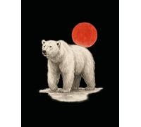 Japanese Polar Bear Sketchbook - Sumi-e Art Drawing Journal with Red Sun: 120 Blank Pages, 8.5x11 in, Minimalist Japanese Art Inspired Sketchbook