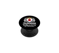Japanese Princess Japan Flag Proud Japanese Girl PopSockets PopGrip Adhesivo