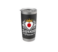 Japanese Princess Japan Flag Proud Japanese Girl Vaso térmico de acero inoxidable de doble pared