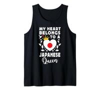 Japanese Queen Japanese Wife Girlfriend Japan Flag Camiseta sin Mangas