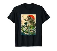 Japanese Raccoon with Funny Animals, Raccoonzilla Graphic Camiseta
