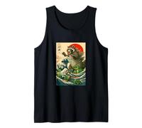 Japanese Raccoon with Funny Animals, Raccoonzilla Graphic Camiseta sin Mangas