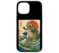 Japanese Raccoon with Funny Animals, Raccoonzilla Graphic Carcasa para iPhone 15