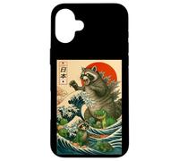 Japanese Raccoon with Funny Animals, Raccoonzilla Graphic Carcasa para iPhone 16 Plus