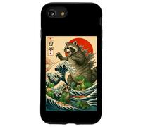Japanese Raccoon with Funny Animals, Raccoonzilla Graphic Carcasa para iPhone SE (2020) / 7/8