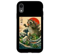 Japanese Raccoon with Funny Animals, Raccoonzilla Graphic Carcasa para iPhone XR