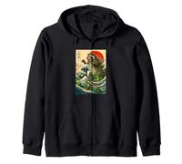 Japanese Raccoon with Funny Animals, Raccoonzilla Graphic Sudadera con Capucha