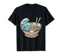Japanese Ramen Bowl Ocean Waves Ukiyo-e Art Noodle Lover Fo Camiseta